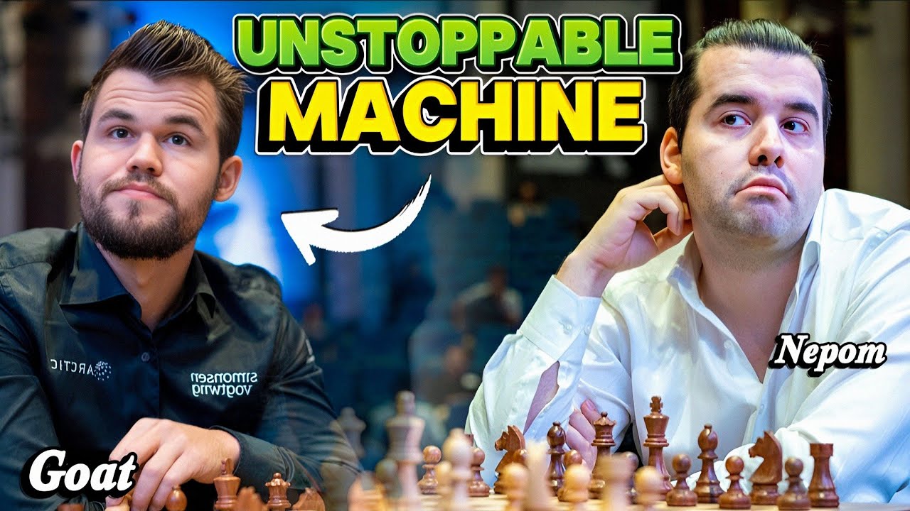 Magnus Carlsen VS Ian Nepomniachtchi || Tata Steel India Rapid 2019, Round 2