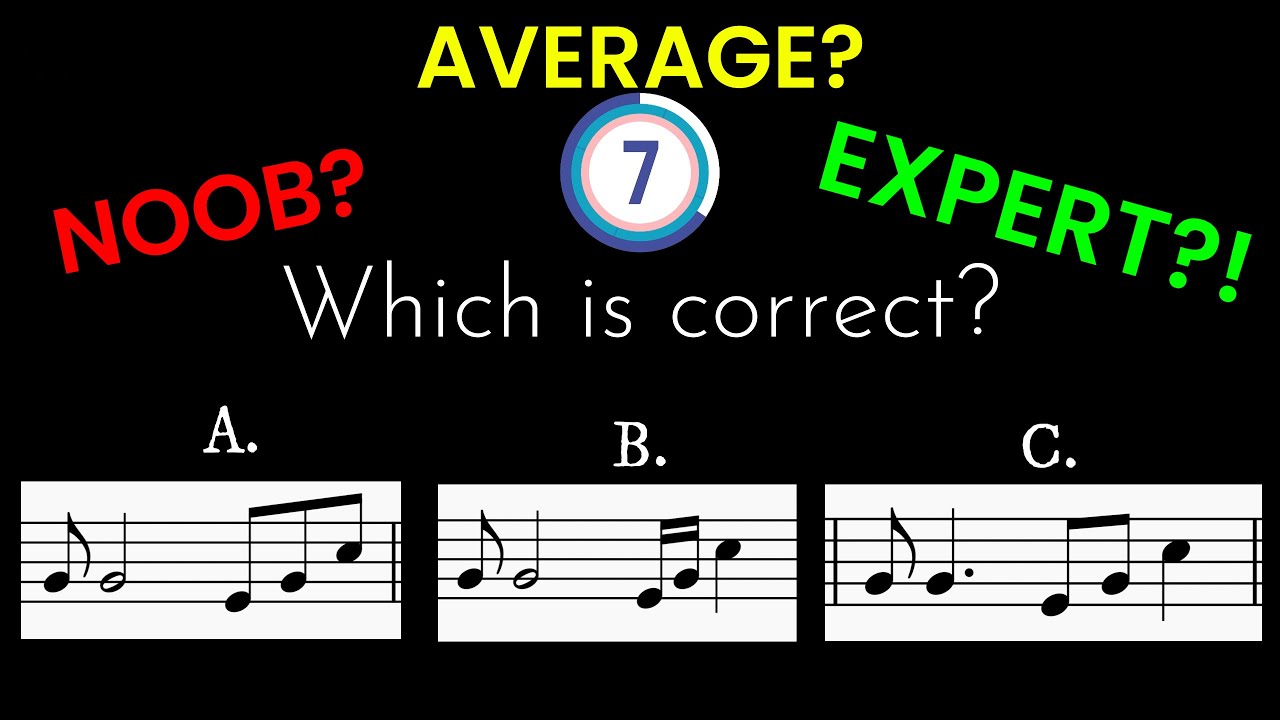 Rhythm Notation QUIZ (A FUN test for non-musicians)