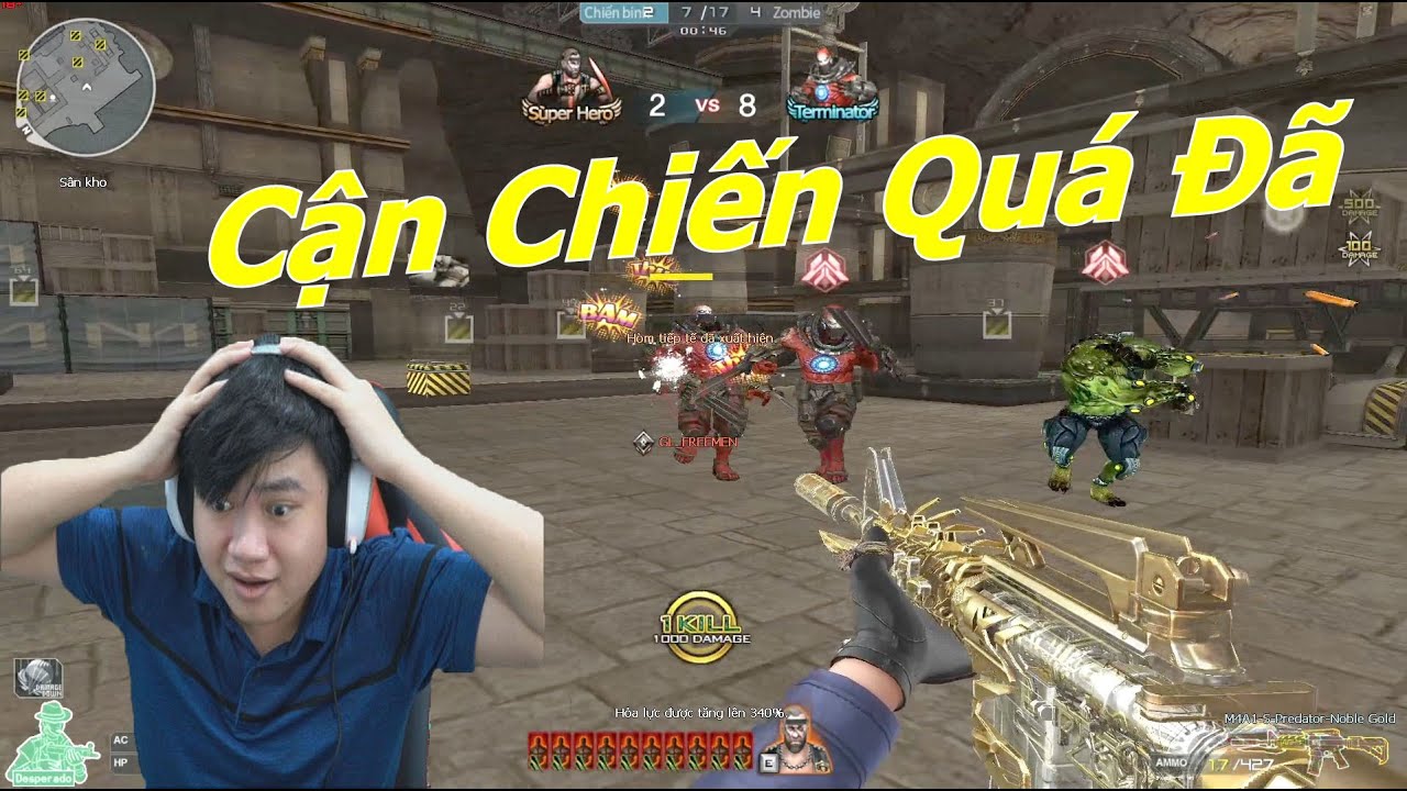 TOP 4 Khẩu M4A1-VIP Noble Gold : Cận Chiến Cân Team - Tiền Zombie v4