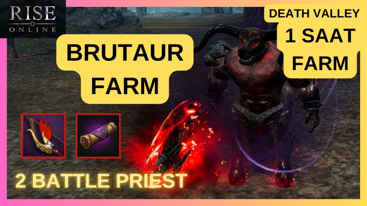 Rise Online - BRUTAUR FARM 1 SAAT DEATH VALLEY - 2 Battle Priest
