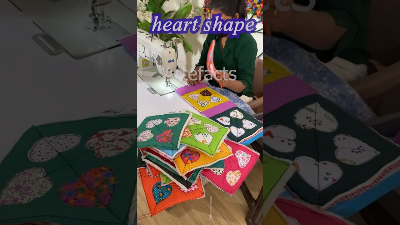 ♻️❤️ heart shape Quilt making 