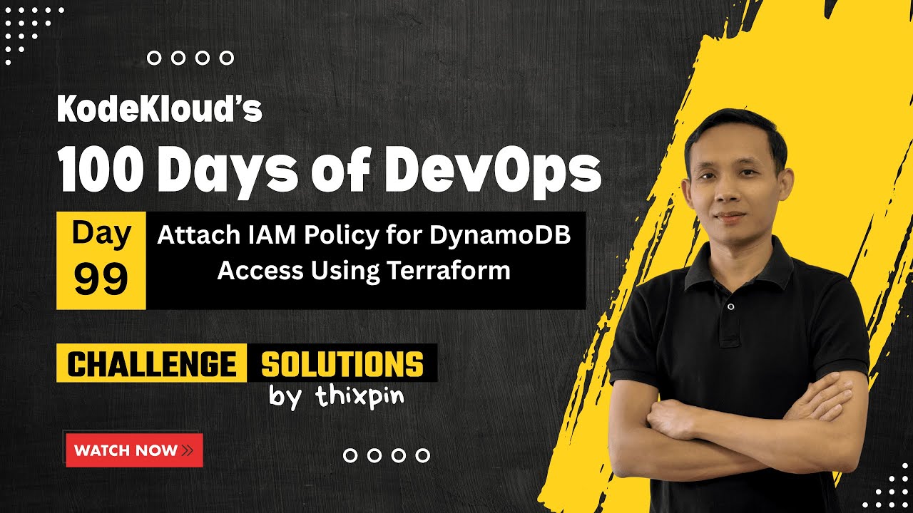 Day 99: Attach IAM Policy for DynamoDB Access Using Terraform | 100 Days of DevOps