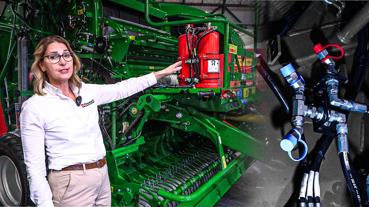 Why Do Round Balers Need Fire Suppression?🧯| Fire Suppression System Walkround