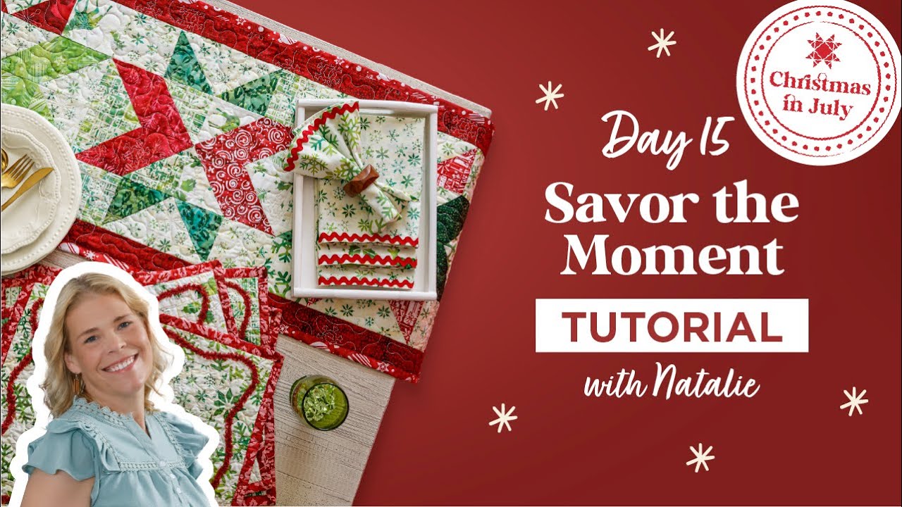 Make a Festive Holiday Tablescape: Christmas Placemats, Napkins, and Table Runner