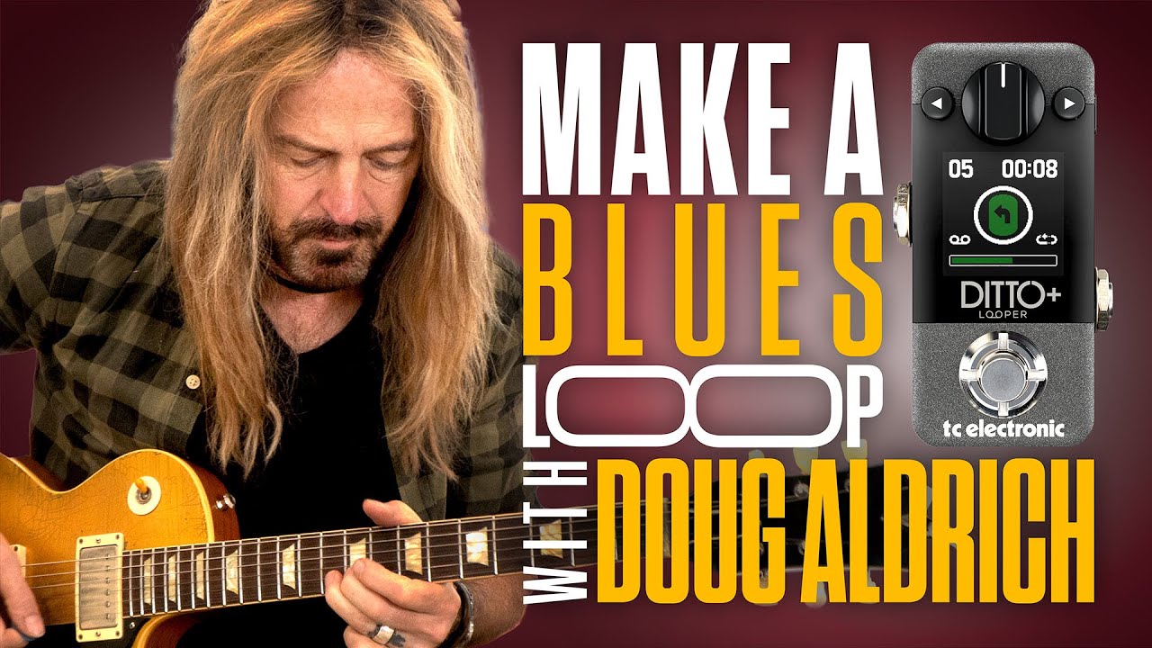 Doug Aldrich (Whitesnake) - Blues loop with Ditto+ & Jims 45 Ampworx