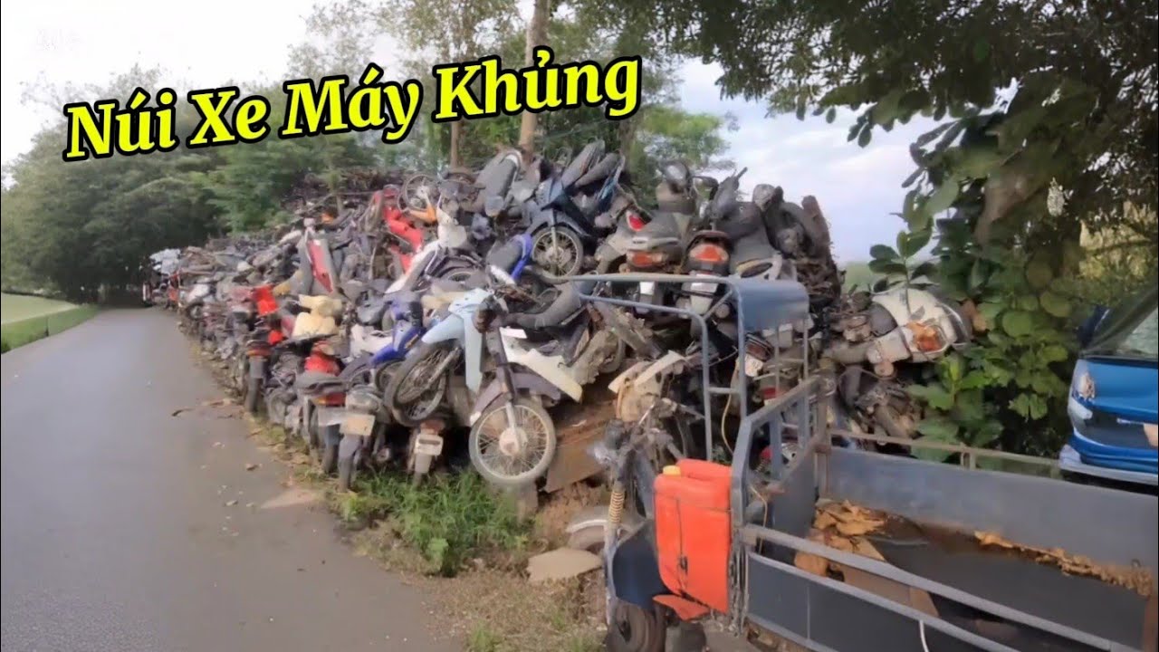 Kinh Ngạc..Bãi Xe Máy Khủng Chất Đống Cao Như Núi.Lớn Nhất Làng Tề Lỗ.A TUẤN TV