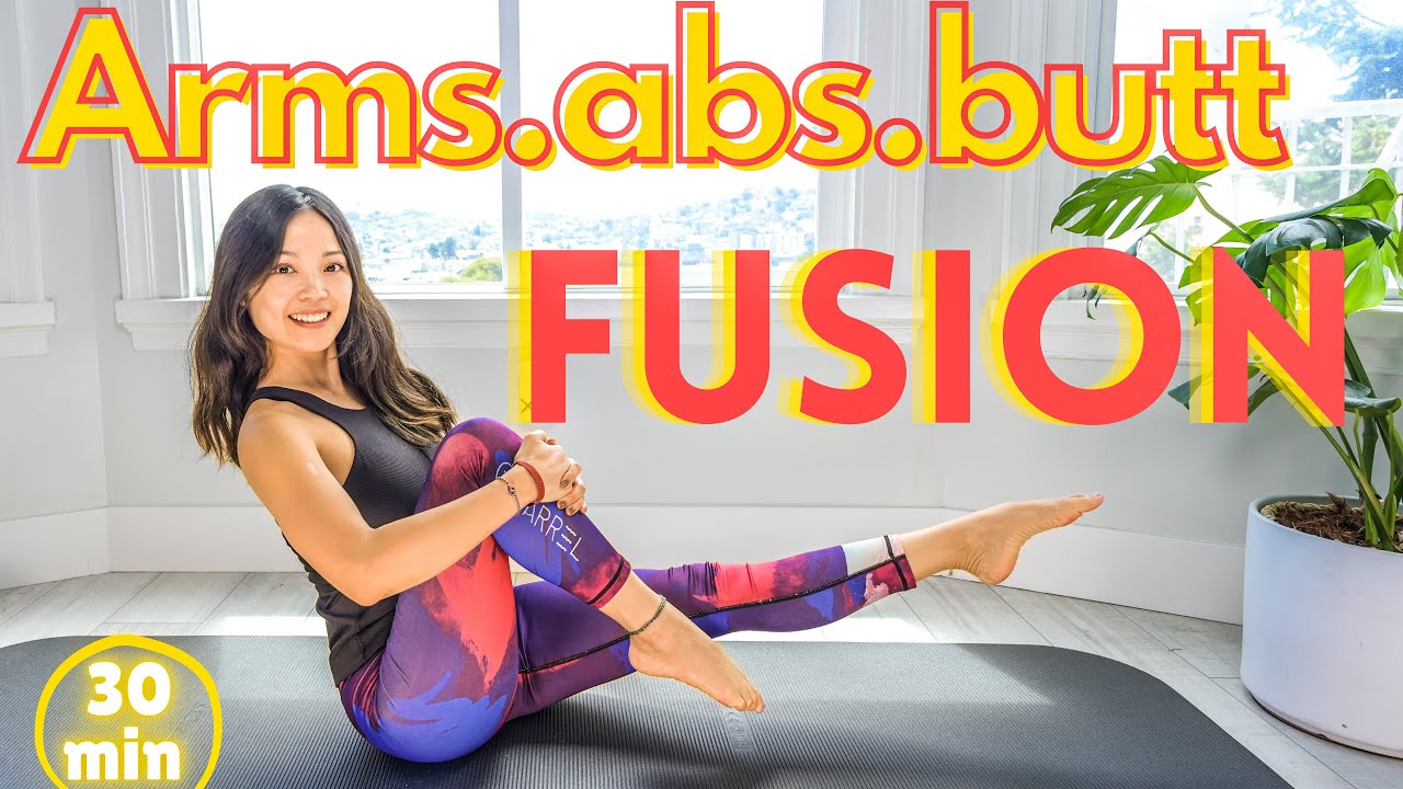 3-in-1 PILATES FUSION WORKOUT For Fat Burn & Muscle Build | Arms & ABS & Booty