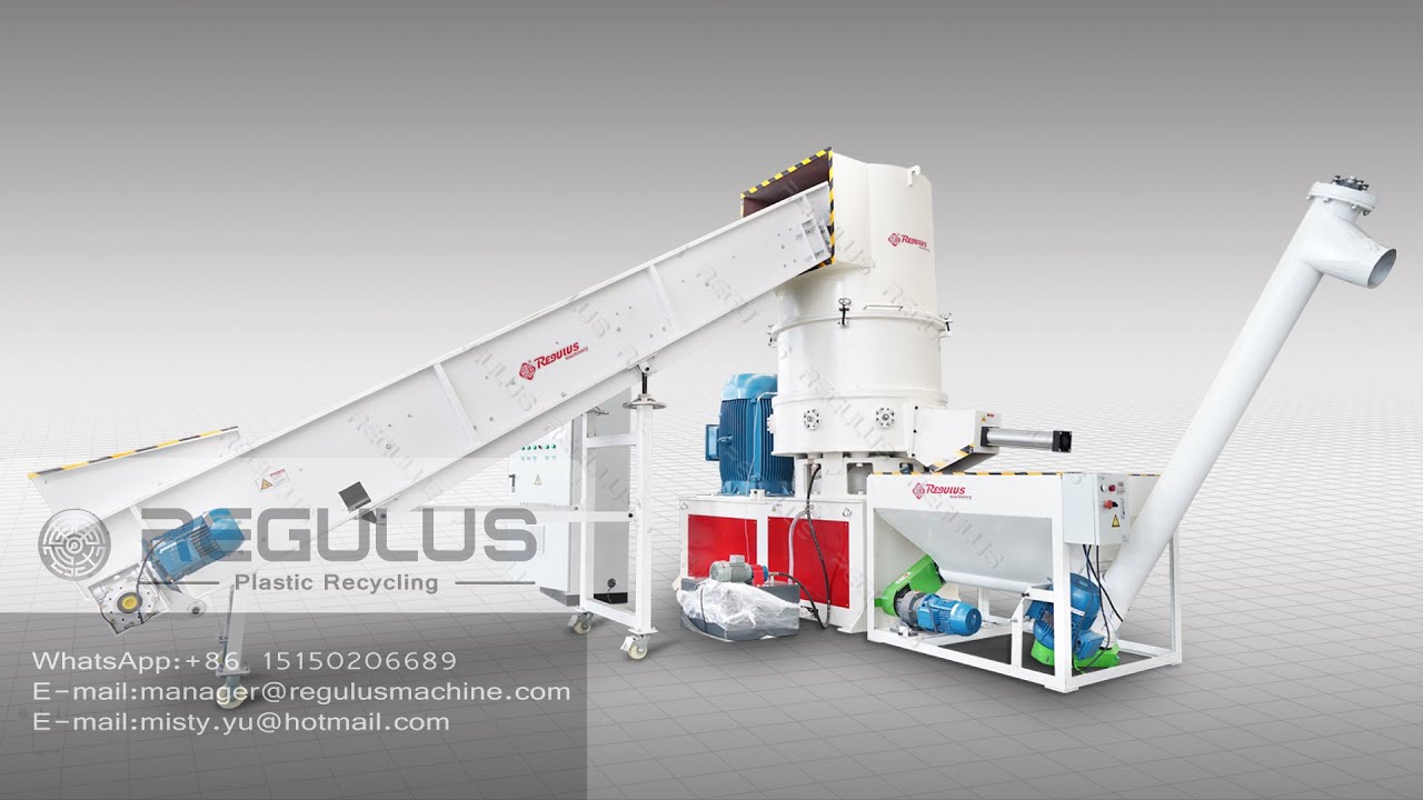 Plastic PP raffia Agglomerator automatic plastic recycling machine