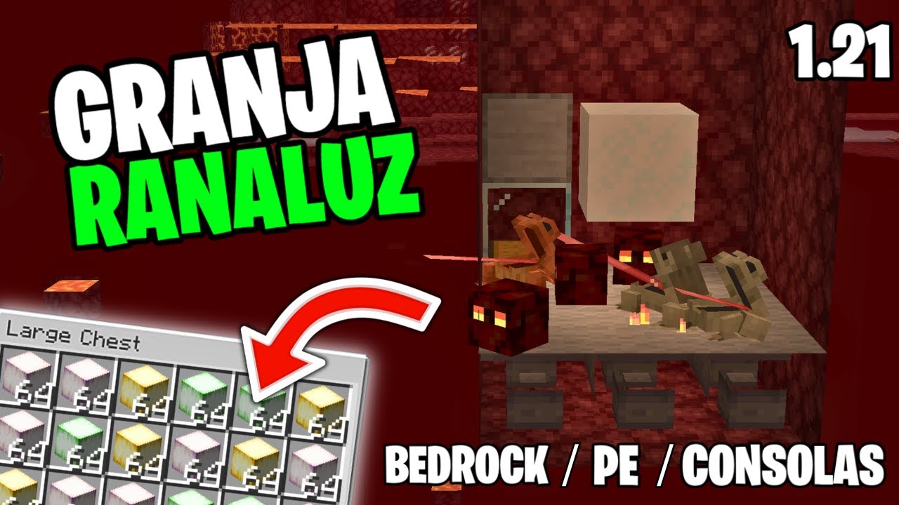 Granja de Ranaluz Minecraft Bedrock 1.21