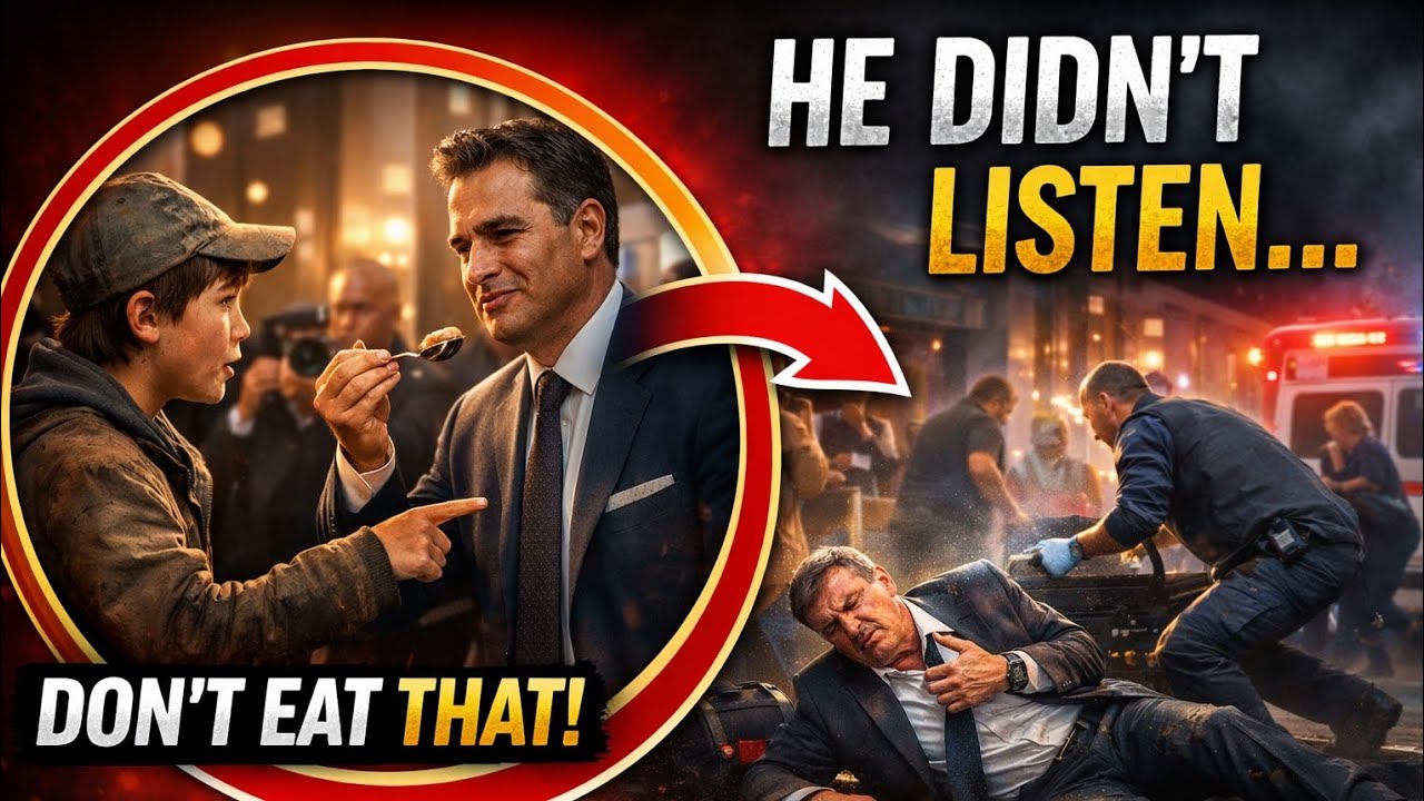 A Poor Boy Said “Don’t Eat That!” The Billionaire Ignored Him—Then This Happened
