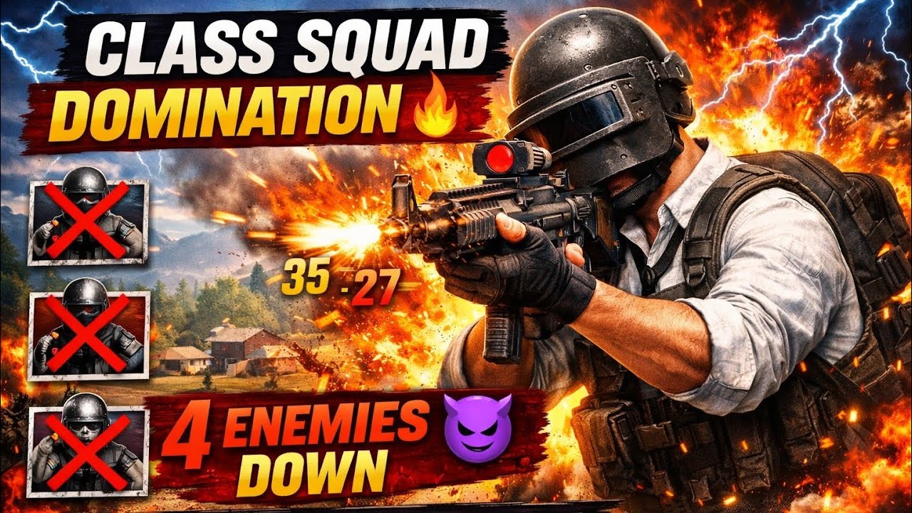 💀 Class Squad Intense Fight | BGMI Gameplay