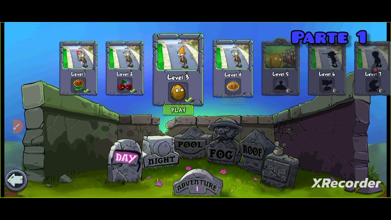 Jogando plants vs zombies parte 1