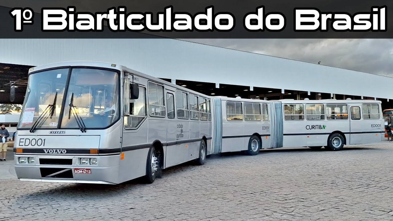 1º ônibus biarticulado brasileiro - Ciferal Megabus Volvo B58 1992 - Viação N.S. Carmo - EXPONI 50