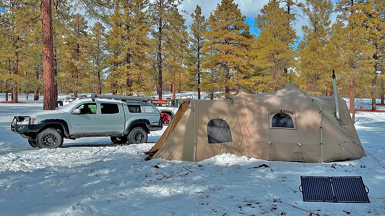 Brian Lives in a Tent w/ Wood Stove ALL WINTER for 6 Years Camping in Snowstorms & Blizzards
