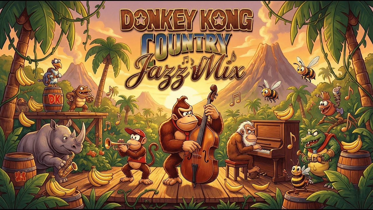 Donkey Kong Country: Jungle Jazz Mix Sessions | Ambient Game Music Mix