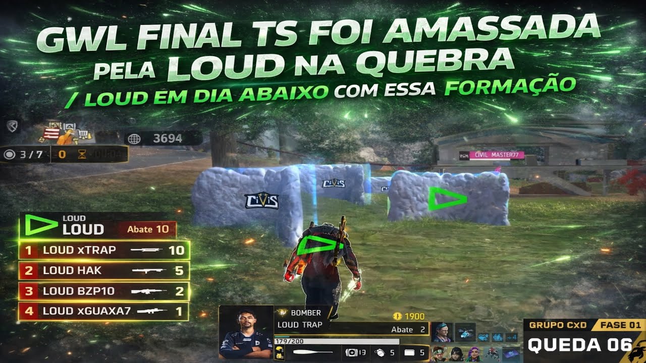 GRANDE FINAL DA LIGA GWL / LOUD JOGOU COM FORMAÇÃO NOVA / TS CAÇANDO A LOUD NO MAPA / DIA ABAIXO HJ