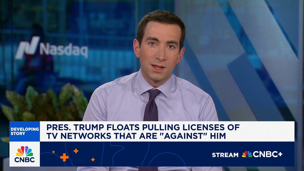 Pres. Trump floats pulling licenses of TV networks that are 'against' him