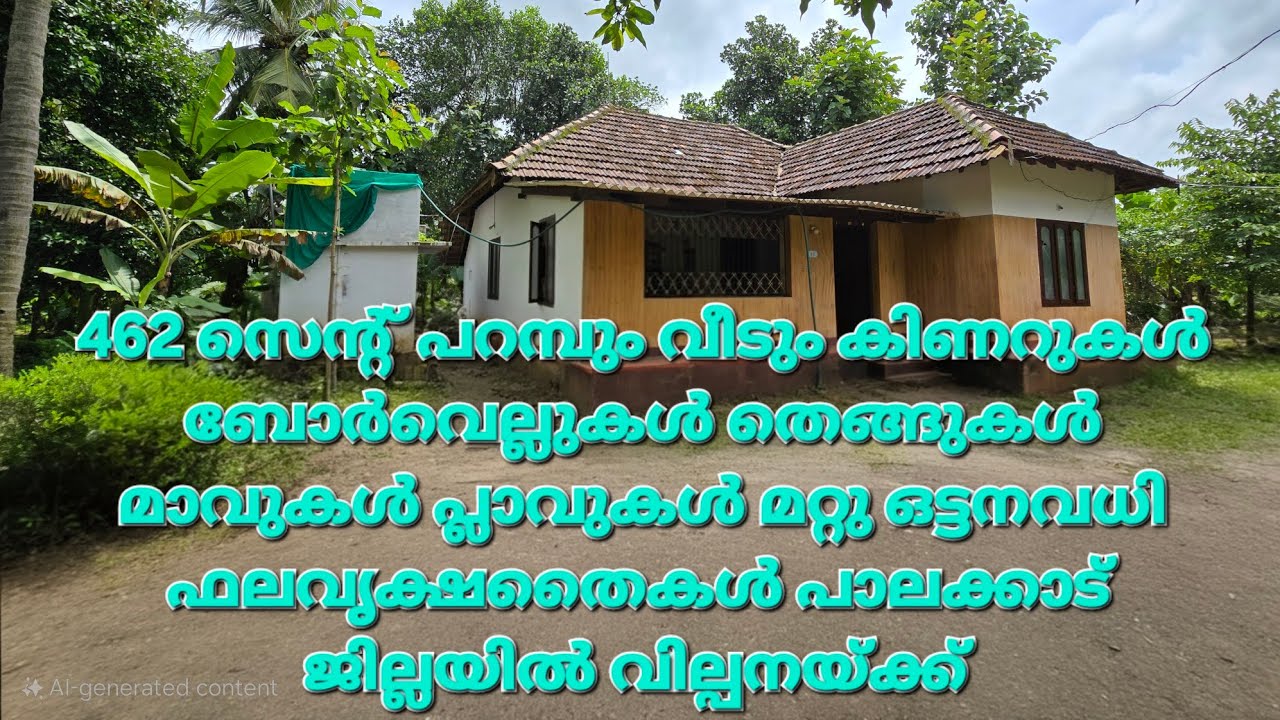 ആദായമുള്ളപറമ്പും 462സെന്റ് വീടും വിൽപ്പനയ്ക്ക് #പാലക്കാട്ജില്ല എരുമയൂർ ഭാഗം.