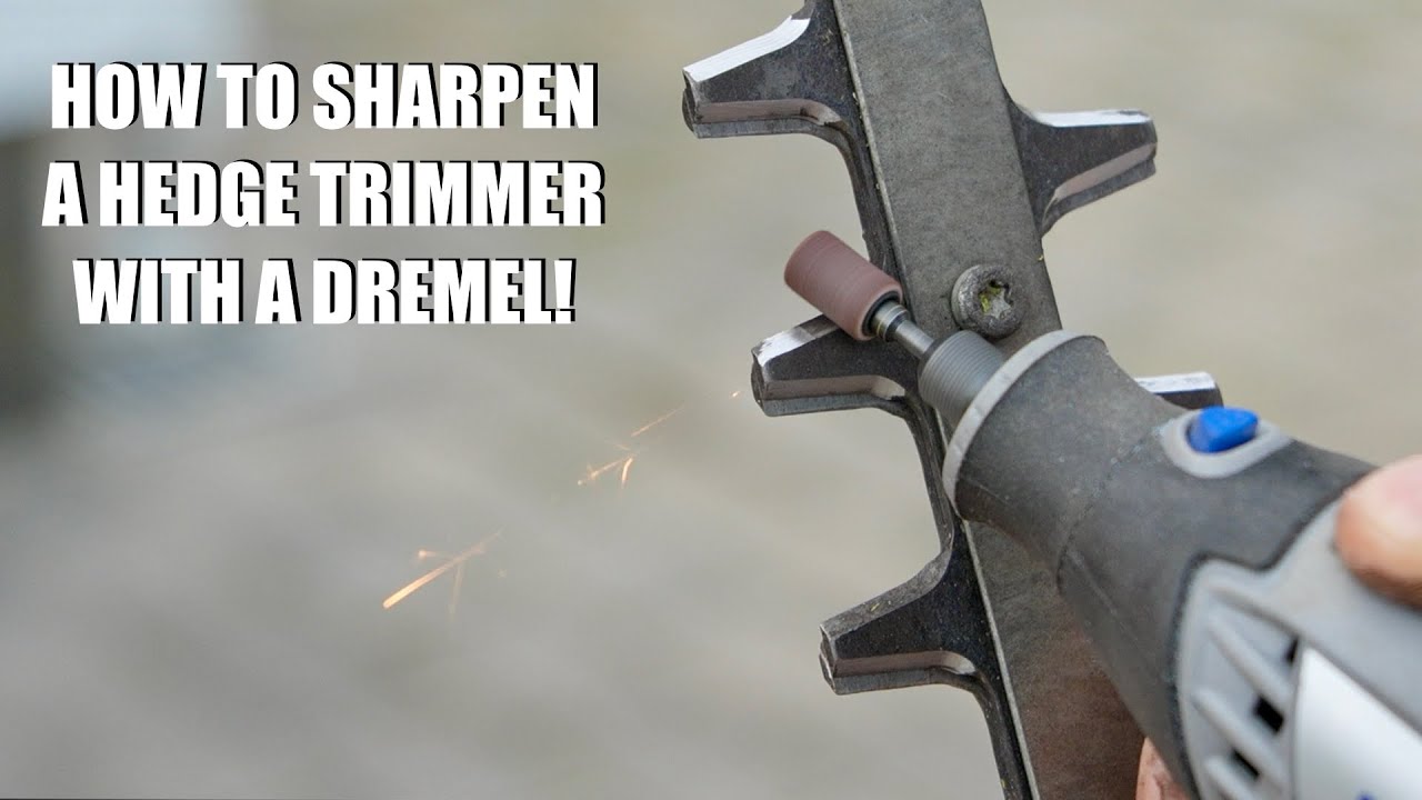 How to sharpen a hedge trimmer with a Dremel!