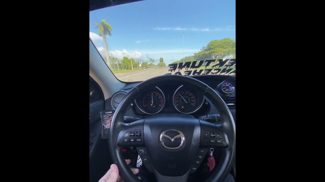 Morning Pull in a Mazdaspeed 3 #cars #builtnotbought #mazda