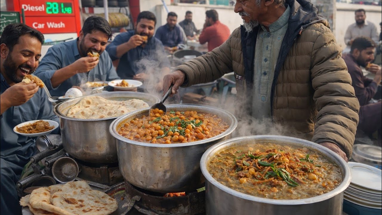 BEST ROAD SIDE DESI BREAKFAST IN PAKISTAN | CHEAP & DELICIOUS FOOD STREET | STREET FOOD PAKISTAN |