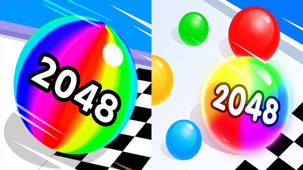 Ball Run 2048 VS 2048 Amaze Balls - All Levels Gameplay Android iOS Ep 1