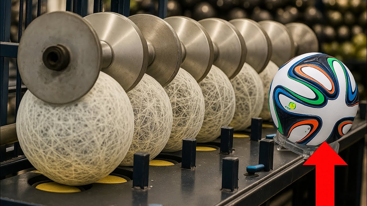 Como a FAVORITA da COPA do MUNDO ⚽️ é feita - Processo Industrial de uma BOLA de Futebol 