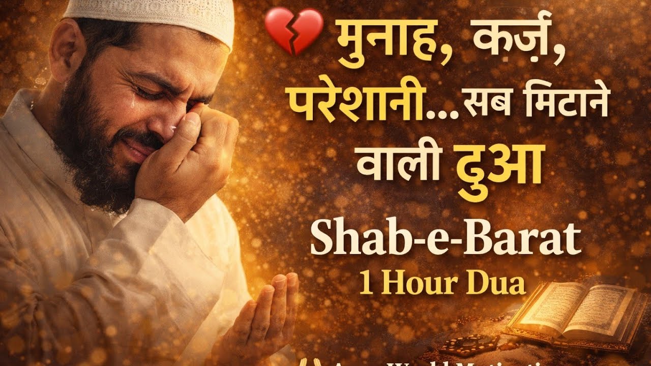 💔 गुनाह, कर्ज़, परेशानी… सब मिटाने वाली दुआ | Shab-e-Barat 1 Hour Dua | Azan World Motivation