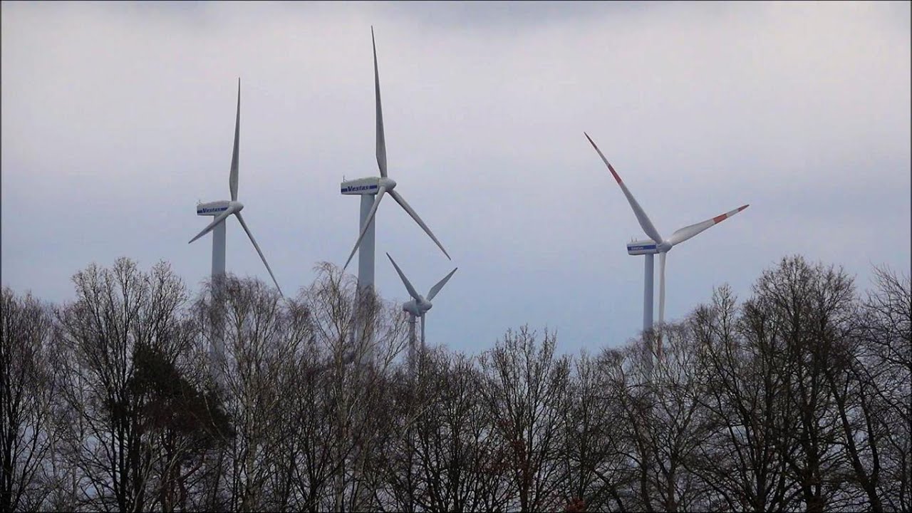 Wind farm Wittstock Dosse 3 x Südwind S46 wind turbines were demolished 06.03.2021