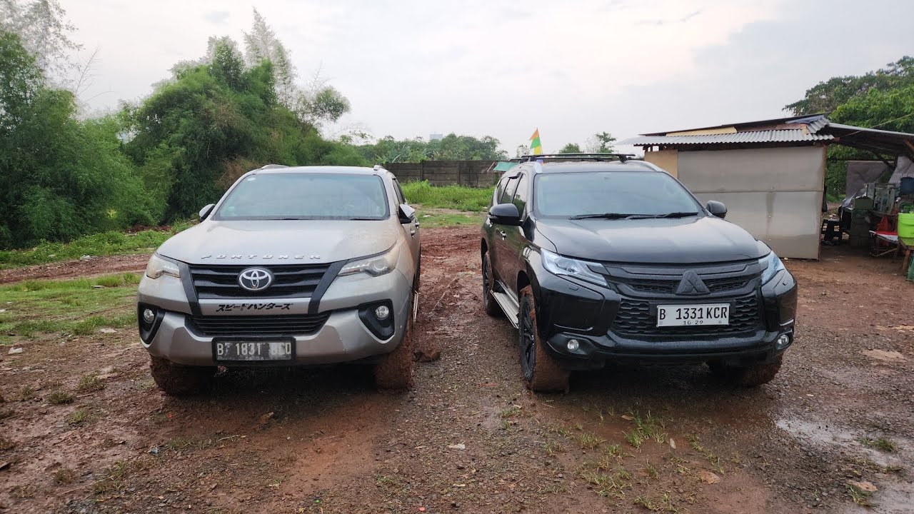 FORTUNER VRZ 4X2 NEKAT OFFROAD PAS HUJAN2 AN, SAMPE2 PAJERO SPORT DAKAR 4X2 NYA SATRIA GA BERANI🥶