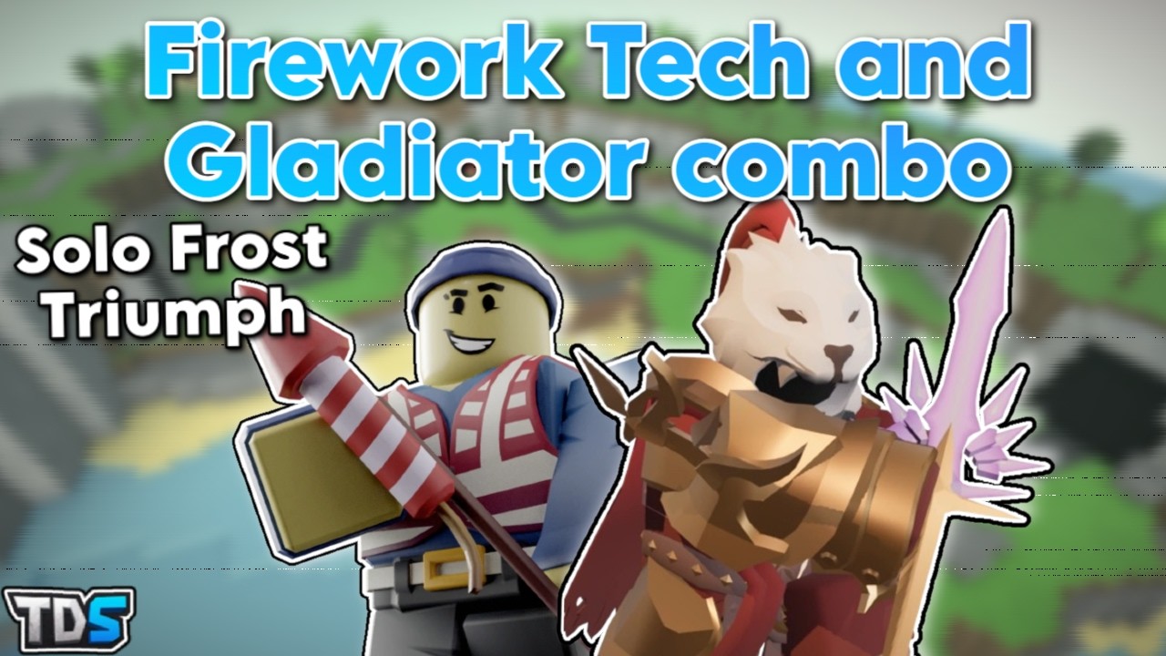 Solo Frost Triumph with Gladiator & Firework tech combo | Roblox TDS