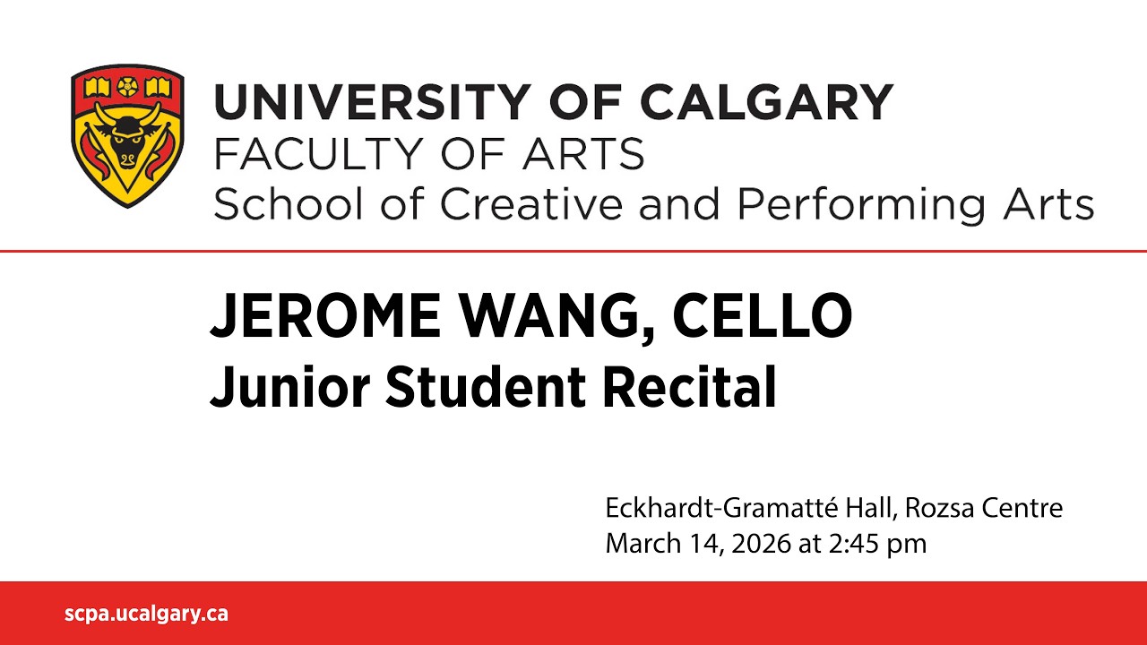 Junior Recital: Jerome Wang, Cello