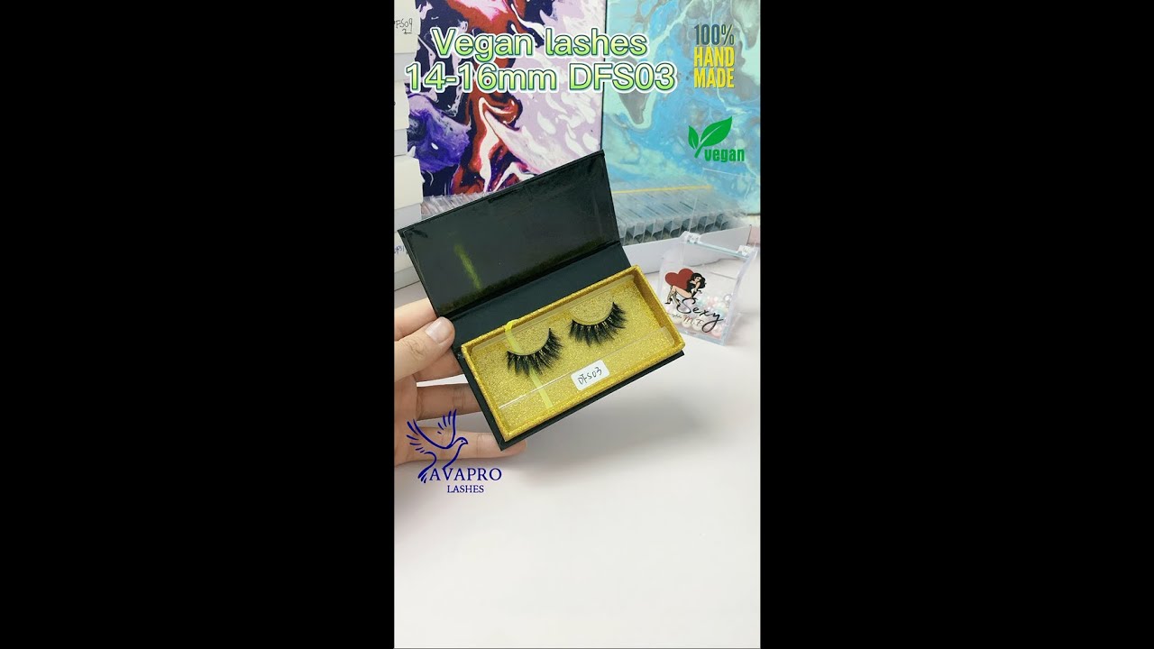 Latest  vegan lashes 14-16mm|Lashes vendor wholesale|DFS03
