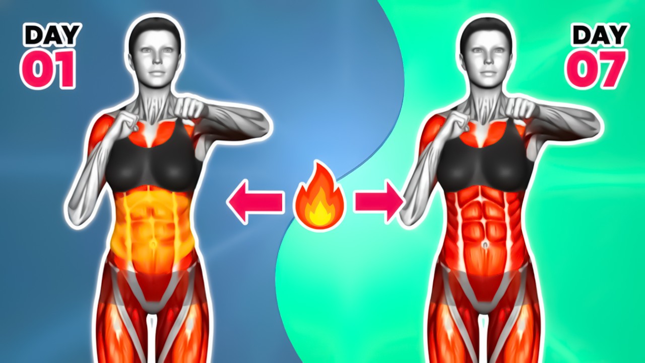 30-Minute All Standing Cardio Abs Workout for Beginners - Lose Hanging Belly Fat in 1 Week