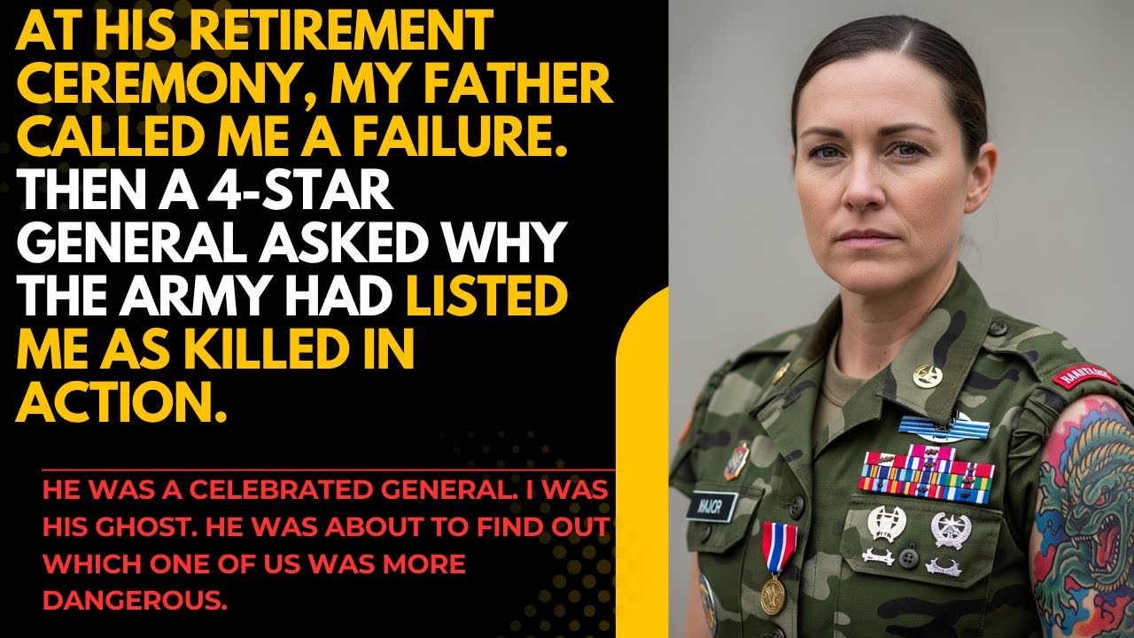 Dad Called Me a Rotten Relic —Until a 4-Star General Appeared… and Said, “Major Frost? She’s Alive?”
