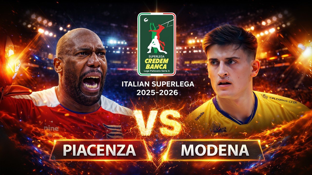 Piacenza vs Modena Quarterfinal Battle | Italian Volleyball SuperLega 2025/2026