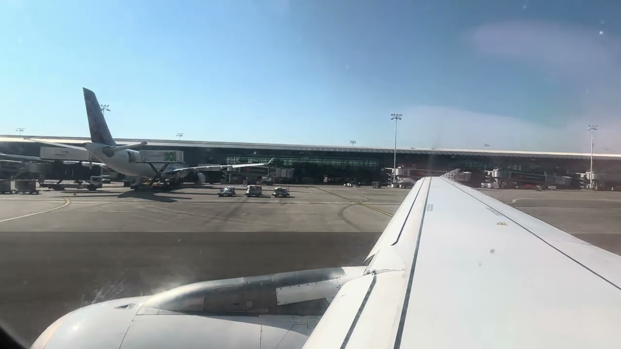 Brussels Airlines SN2291: Brussels to Stockholm | Pushback, taxi and takeoff | Airbus A319 | OO-SSN