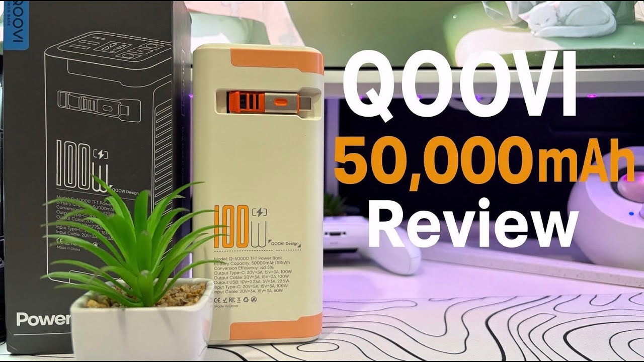 🔋 QOOVI 50,000mAh Power Bank Review | 100W Fast Charging for Laptop, iPhone & iPad #QOOVI