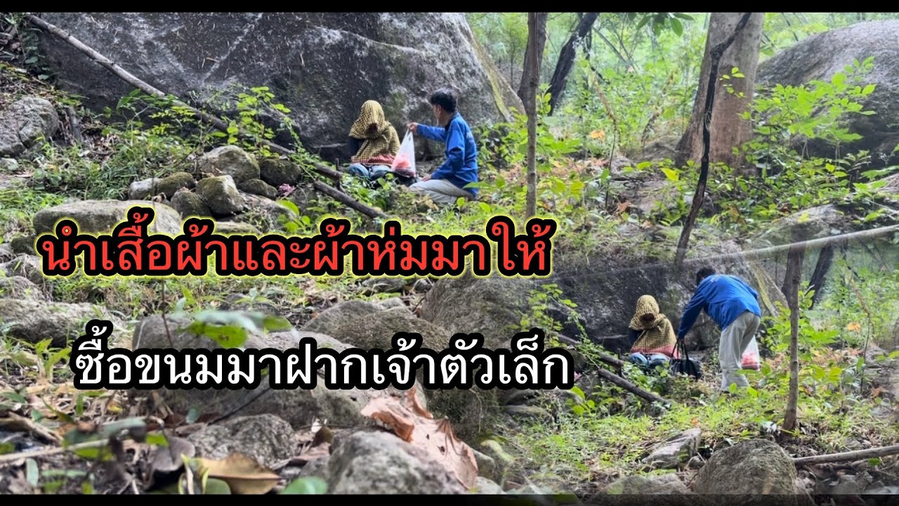 กลับมามาเยี่ยมป้าที่ อาศัยอยู่กลางป่าหาของป่ากินนำผ้าห่มและเสื้อผ้ามาให้และซื้อขนมฝากลูกน้อยของเขา?