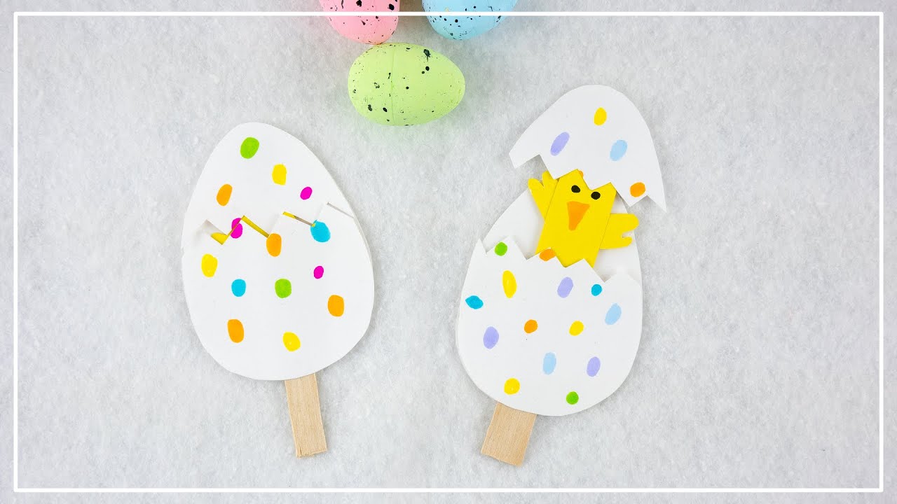 DIY Ostereier mit Küken | Deko für Ostern basteln