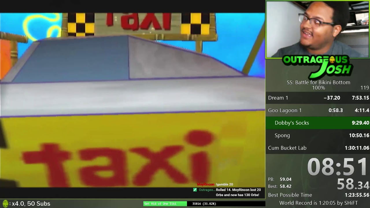 Spongebob BFBB 100% Speedrun in 1:29:42!