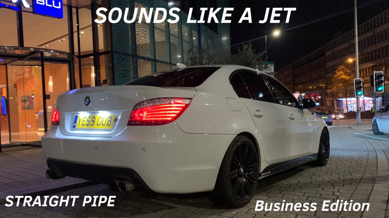 BMW 5 Series E60 530D Stage 1 Straight Piped Walk-around Review Exhaust Sounds Full Acceleration