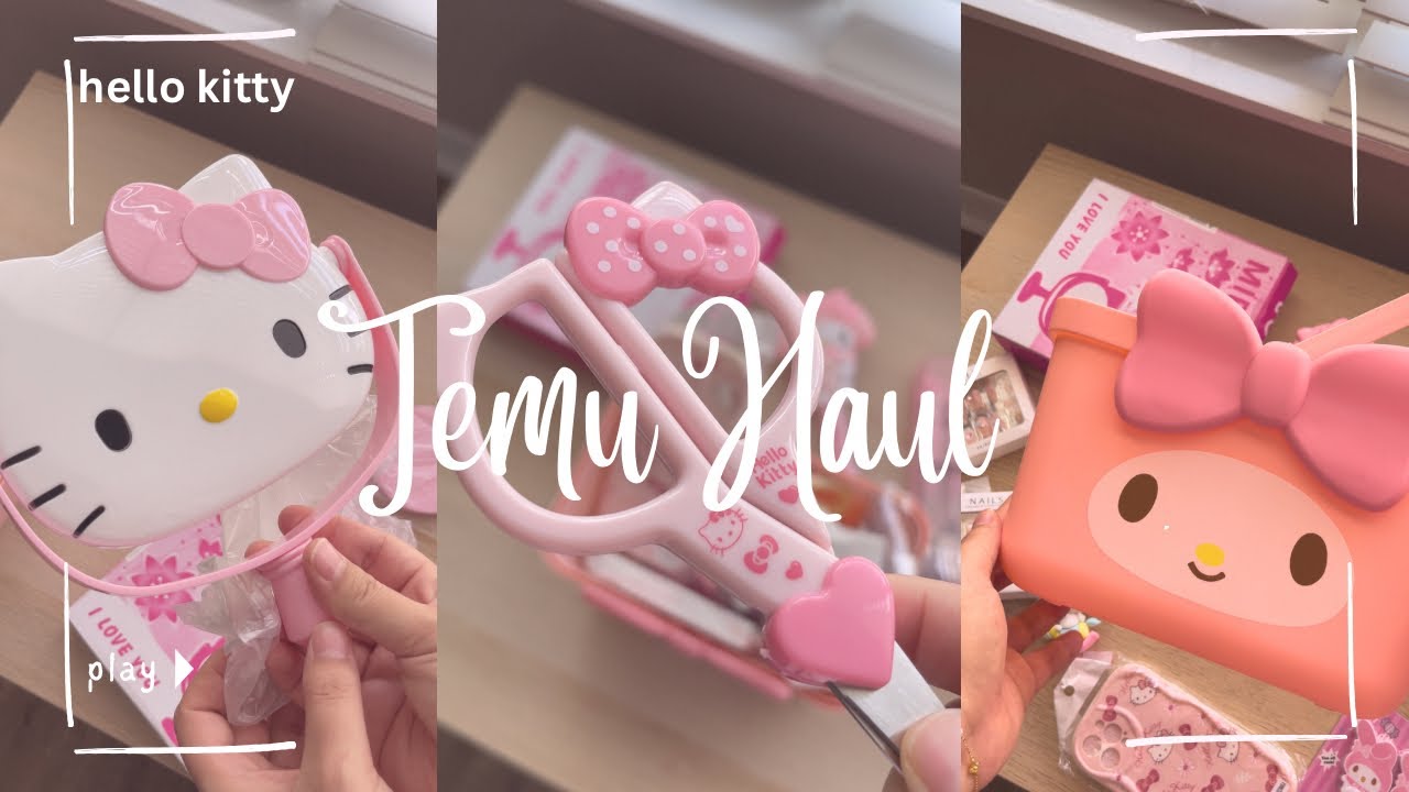 huge hello kitty TEMU haul 💌 what I ordered vs what I got, unboxing sanrio finds