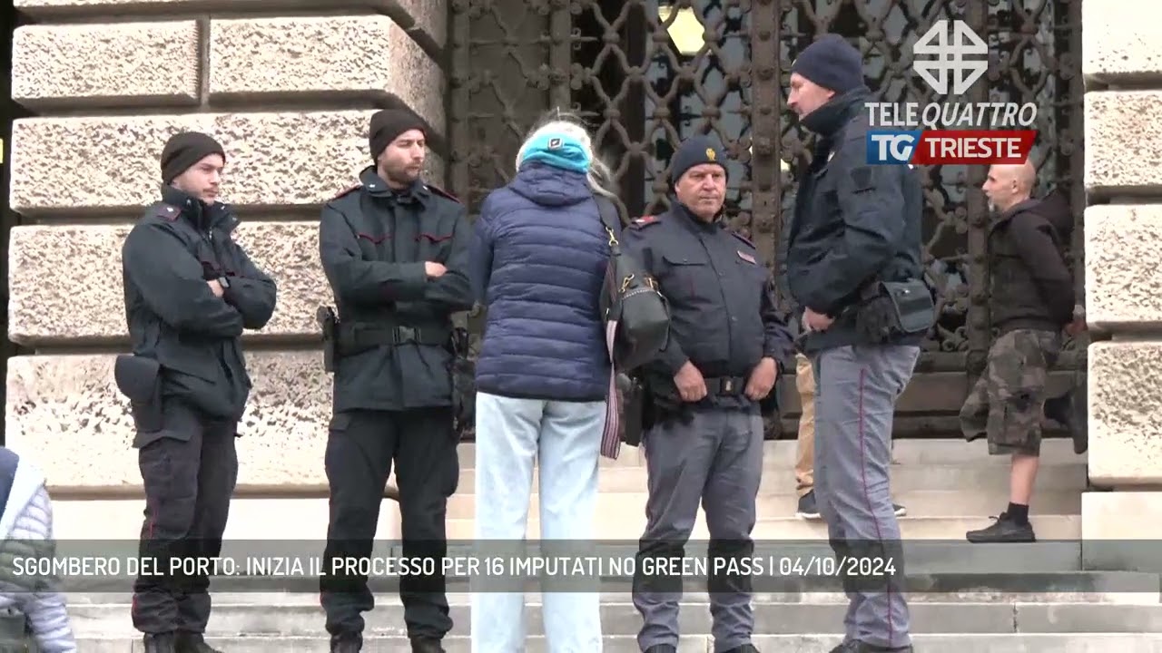 SGOMBERO DEL PORTO: INIZIA IL PROCESSO PER 16 IMPUTATI NO GREEN PASS | 04/10/2024