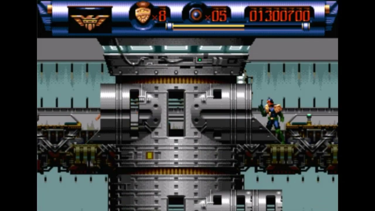 Sega Mega Drive 2 Smd 16 bit Judge Dredd The Movie Stage 5 / Судья Дредд Уровень 5 Прохождение