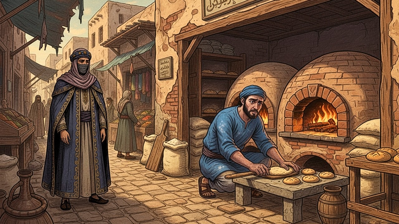 حكاية الخباز والتاجر الغامض… سرٌ واحد غيّر مصيرهما إلى الأبد