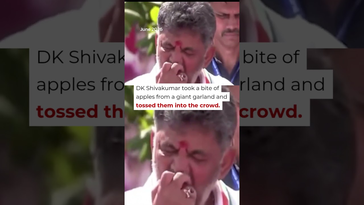 DK Shivakumar Ate Apples And Threw Them Into The Crowd, Internet Rubs Its Eyes | Mo of Everything