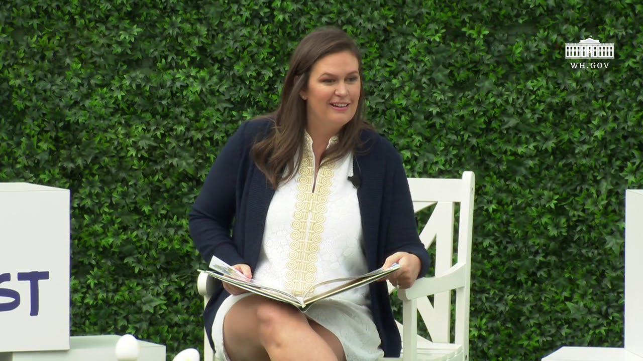 White House Easter Egg Roll Reading Nook - Press Secretary Sarah Sanders
