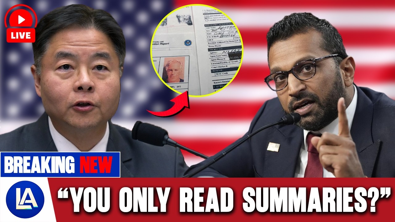 Ted Lieu CATCHES Kash Patel In Epstein Files Contradiction LIVE