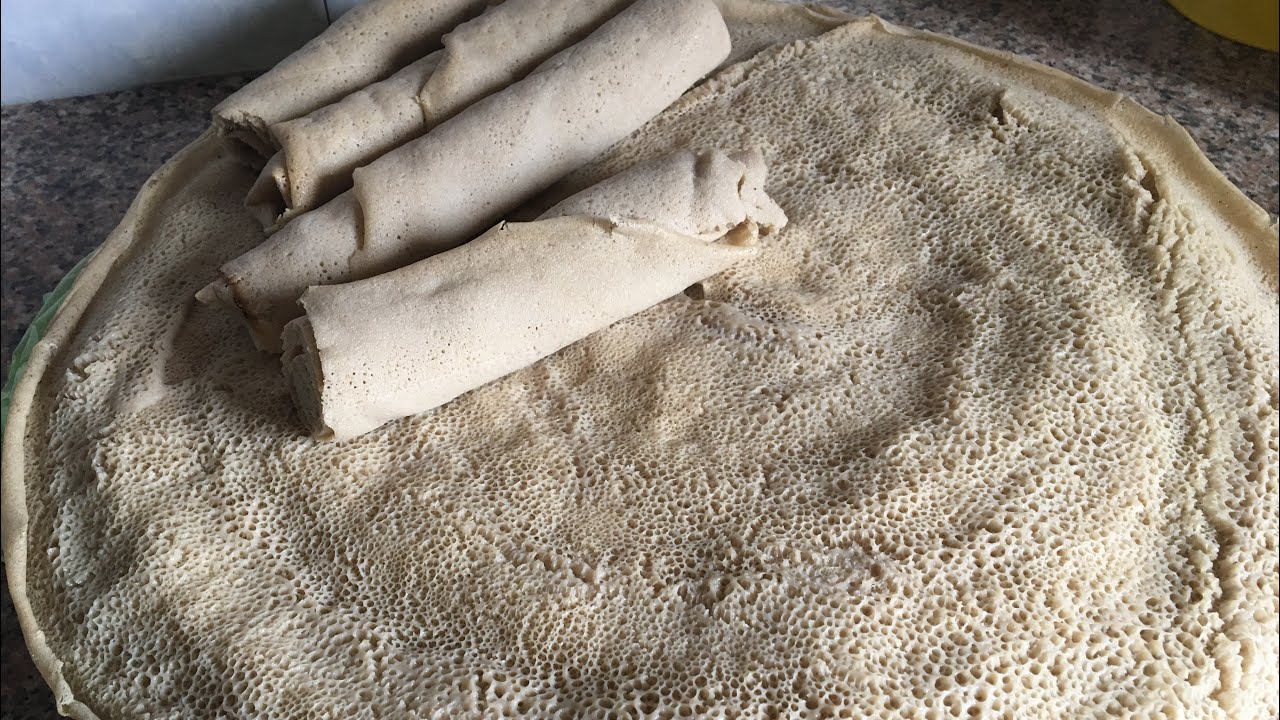 How to make Injera طريقة عمل الانجرا (اللحوح) #Ethiopianfood #injera #keywet